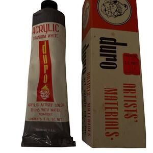 Duro Acrylic Artist Paint, Titanium White Tube 5 Fl Oz NEW IN Original Box